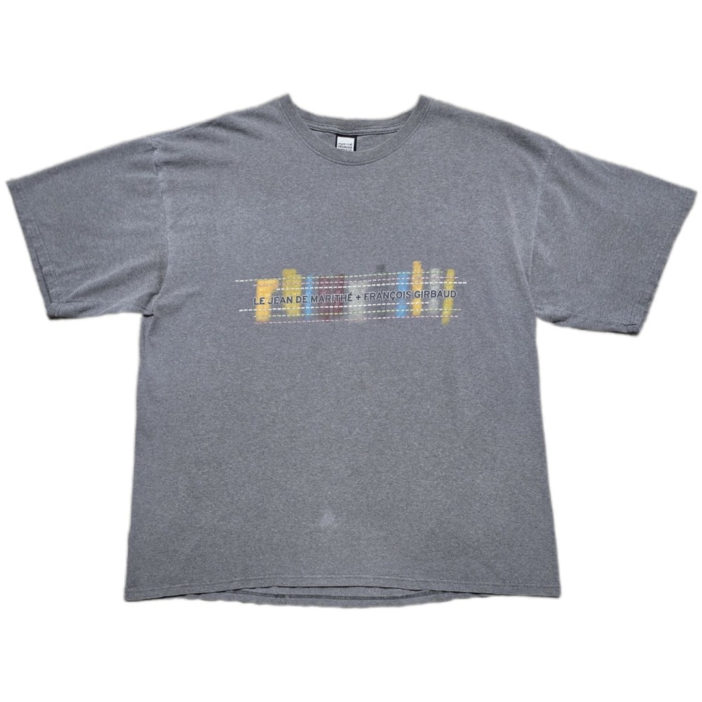 Vintage Girbaud Graphic T Shirt Mens 2XL‎  Baggy Tee Gray Double Sided
